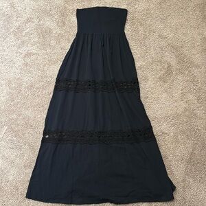 La Blanca Black Strapless Dress